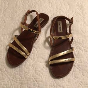 Steve Madden Gold Sandals Size 9